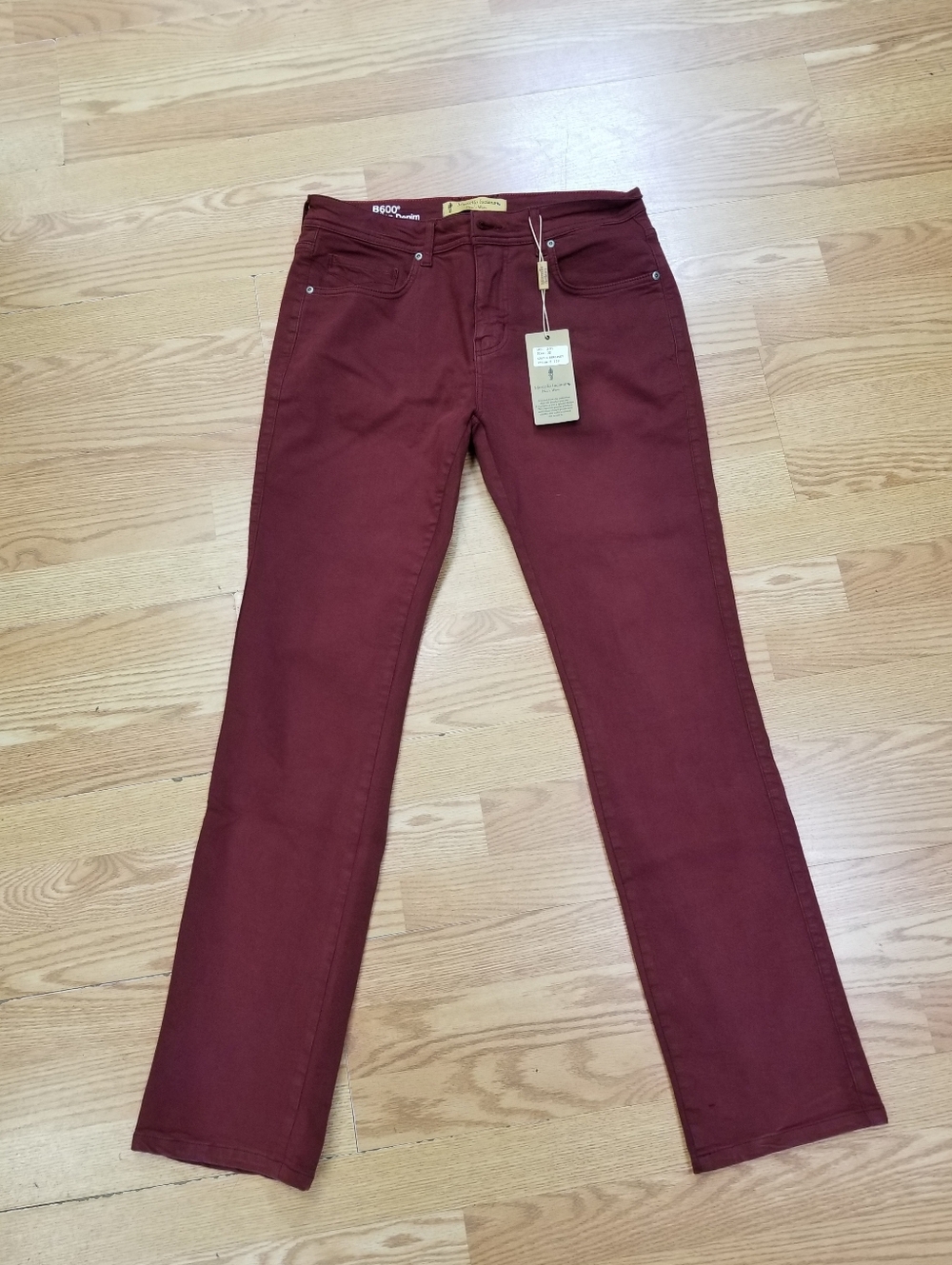 Marcello Men's Jeans In Burgundy